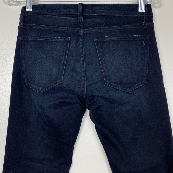 𝅺BLACK ORCHID Noah Ankle Fray Dark Wash Distressed 26 - Picture 6 of 8